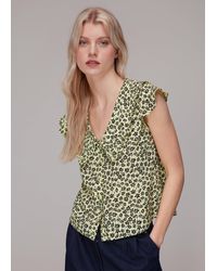 Whistles - Buttercup Oversized Collar Top - Lyst