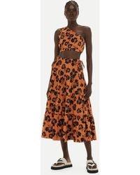Whistles - Tropical Floral Tiered Skirt - Lyst