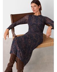 Whistles - Abstract Marks Mesh Dress - Lyst