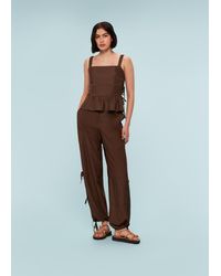 Whistles - Tie Side Shirred Top - Lyst