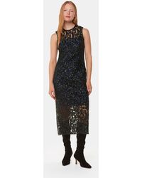 Whistles - Embellished Straight Sequin Midi Dress - Lyst