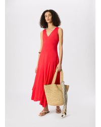 Whistles - Sleeveless Tiered Midi Dress - Lyst