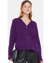 Whistles - Wool Relaxed Pocket Cardigan - Lyst