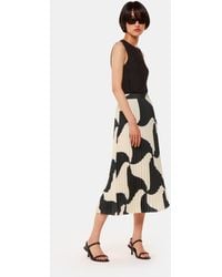Whistles - Triangle Swirl Pleated Skirt - Lyst