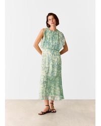 Whistles - Dashed Brush Marks Midi Dress - Lyst