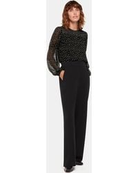 Whistles - Speckled Polka Dot Shirred Top - Lyst