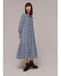 Whistles - Textured Zig Zag Trapeze Dress - Lyst