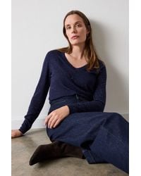 Whistles - Annie Sparkle V Neck Knit - Lyst