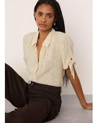 Whistles - Dashed Marks Tie Sleeve Shirt - Lyst