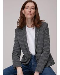 Whistles - Tweed Slim Jersey Jacket - Lyst