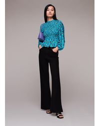 Whistles - Farfalle Flower Shirred Top - Lyst
