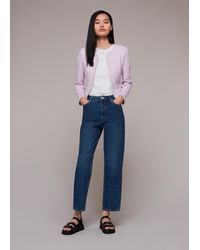 Whistles - Collarless Jersey Jacket - Lyst