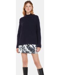 Whistles - Wool Mix Rib Funnel Neck - Lyst