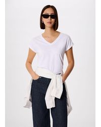 Whistles - Willa V Neck Cap Sleeve Tee - Lyst
