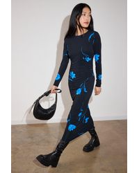 Whistles - Floral Ruched Jersey Dress - Lyst