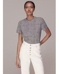 Whistles - Dashed Leopard Print T-shirt - Lyst