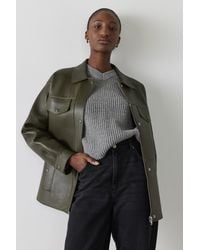 Whistles - Clean Bonded Leather Jacket - Lyst