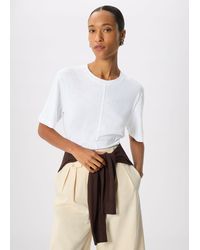 Whistles - Seam Front Detail Tee - Lyst