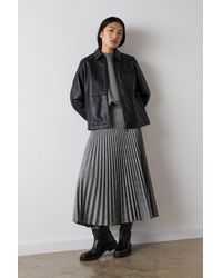 Whistles - Check Pleated Midi Skirt - Lyst