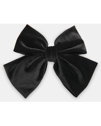 Whistles - Oversized Velvet Bow Barrette Clip - Lyst
