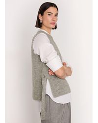 Whistles - Wool Mix Side Tie Detail Tank - Lyst