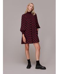 Whistles - Daisy Trellis Smocked Dress - Lyst