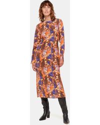 Whistles - Sprayed Texture Silk Dress - Lyst