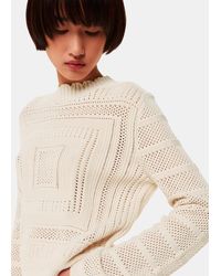 Whistles - 'Crochet Detail Knit - Lyst