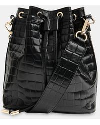 Whistles - Giulia Croc Bucket Bag - Lyst