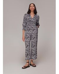 Whistles - Smudged Cheetah Jumpsuit - Lyst