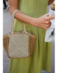 Whistles - Patchwork Straw Mini Bag - Lyst