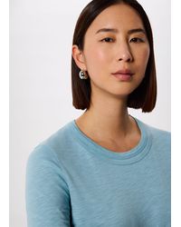Whistles - Rosa Double Trim Tshirt - Lyst