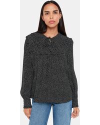 Whistles - Scattered Y Saskia Collar Top - Lyst
