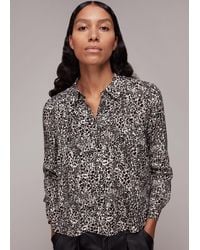 Whistles - Micro Animal Print Shirt - Lyst