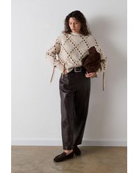 Whistles - Belted Leather Barrel Trouser - Lyst