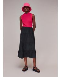 Whistles - Tie Side Tiered Skirt - Lyst