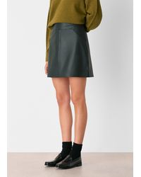 Whistles - Leather A Line Skirt - Lyst