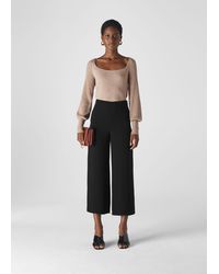 Whistles - Flat Front Crop Trouser - Lyst