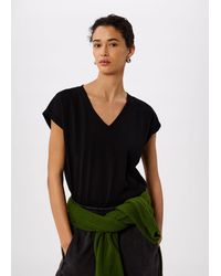 Whistles - Willa V-neck Cap Sleeve Tee - Lyst