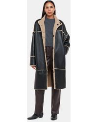 Whistles - Zo Reversible Shearling Coat - Lyst