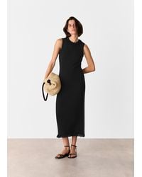 Whistles - Fringe Detail Knitted Dress - Lyst