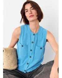 Whistles - Cotton Boucle Textured Tank - Lyst