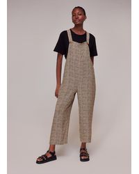 Whistles - Rita Dashed Leopard Dungarees - Lyst