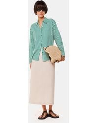 Whistles - Stripe Linen Blend Shirt - Lyst