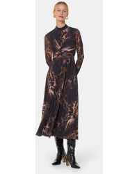 Whistles - Misty Leopard Mesh Dress - Lyst