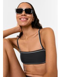 Whistles - Piper Contrast Bikini Top - Lyst