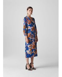 whistles josephine print wrap dress