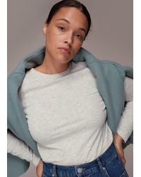 Whistles - Organic Long Sleeve Emily Top - Lyst