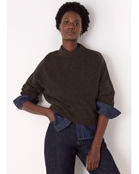 Whistles - Wool Curved Hem Knit - Lyst