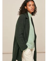 Whistles Boucle Double Breasted Coat - Green